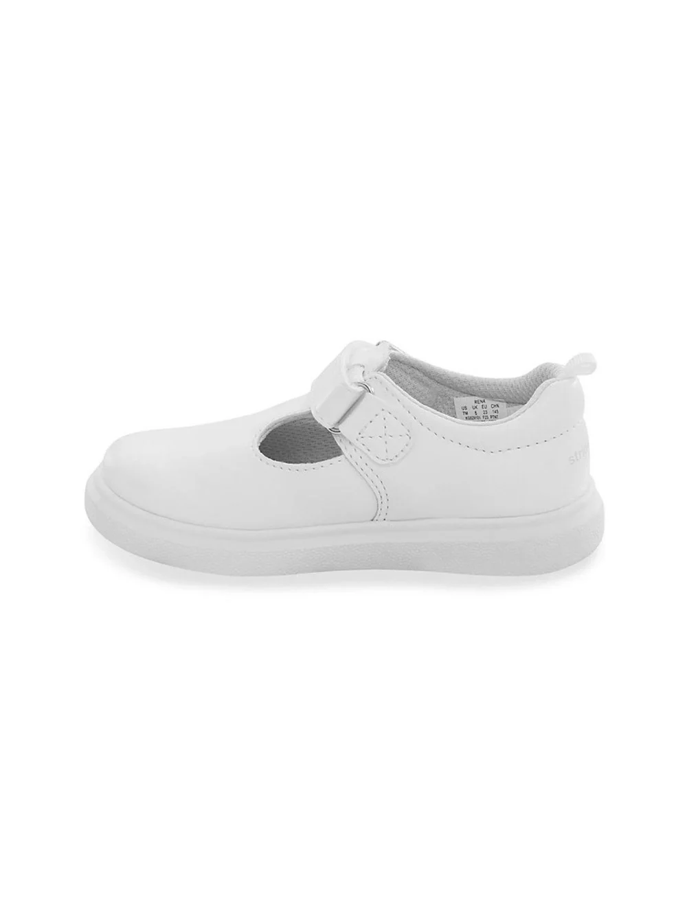 Stride Rite White Mary Jane School Shoe with Buckle Strap